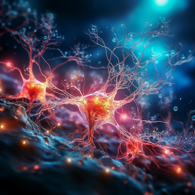 Neurony komórkowe łączące mózg