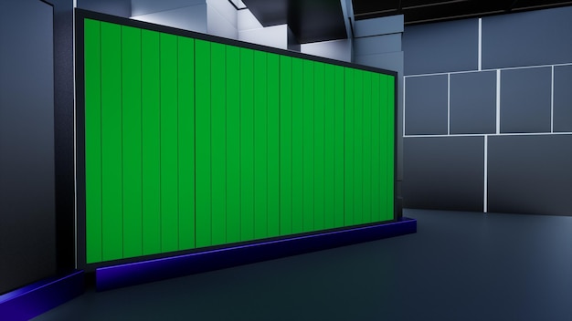 News Studio tło dla programów telewizyjnych TV na Wall3D Virtual News Studio tło 3d illustration