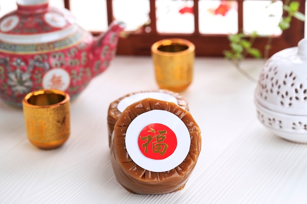 Nian Gao Również Niangao Słodkie Ciasto Ryżowe, Popularny Deser Spożywany Podczas Chińskiego Nowego Roku. Pierwotnie Był Używany Jako Ofiara Podczas Ceremonii Rytualnych. Chiński Znak Oznacza Szczęście