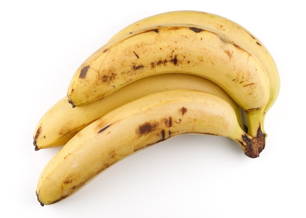 Nie świeże banany z plamami izolują