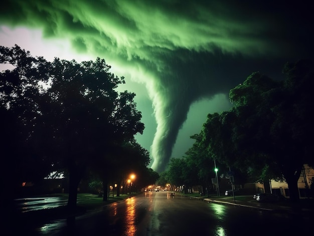 Niebezpieczne tornado w alei tornad