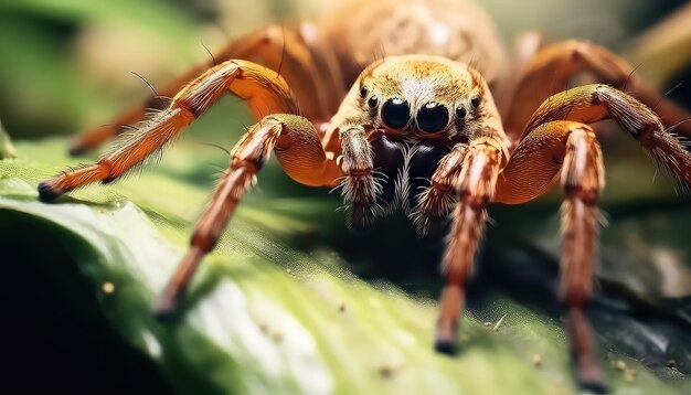 Niebezpieczny pająk z owłosionymi nogami