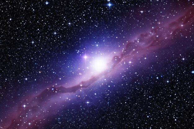 Zdjęcie niebiańska symfonia patrząc na fascynującą rozległość pięknej galaktyki