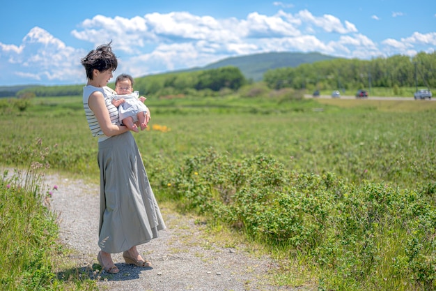 Niebiańska ziemia i rodzice Hokkaido