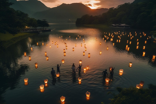 Niebiańskie latarnie Khom Loy i Khom Fai