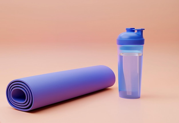 Zdjęcie niebieska butelka obok niebieskiej butelki wody.