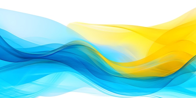 Niebieska i żółta abstrakcyjna tekstura fali oceanu PNG Przezroczysty izolowany baner Zasoby graficzne jako ba