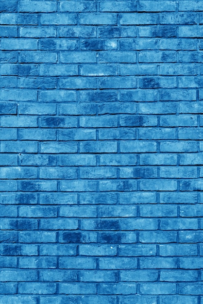 Niebieska ściana z cegły. Wnętrze nowoczesnego loftu. Tło dla projektu