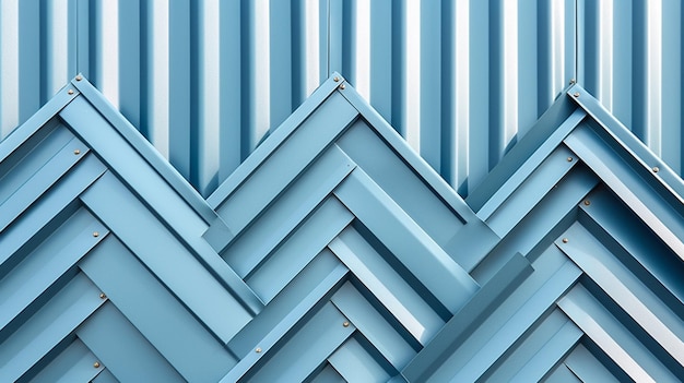 Niebieska ściana z wzorem linii i kwadratów.