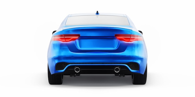 Niebieska sportowa limuzyna Premium ilustracja 3D