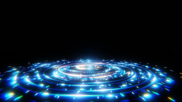 Niebieska technologia abstrakcyjne tło przestrzenne