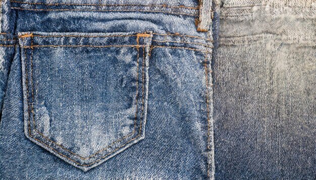 Niebieska tekstura dżinsa z tylną kieszenią proste klasyczne dżinsy