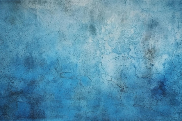 Niebieska tekstura ściany z akwarelową teksturą