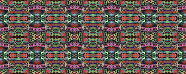 Zdjęcie niebieski, czerwony, zielony pastelny zabawny prostokąt ikat rapport. ethnic seamless pattern. kilim rug random texture. watercolor ethnic design. paintbrush aztec background. chevron geometric swimwear pattern.