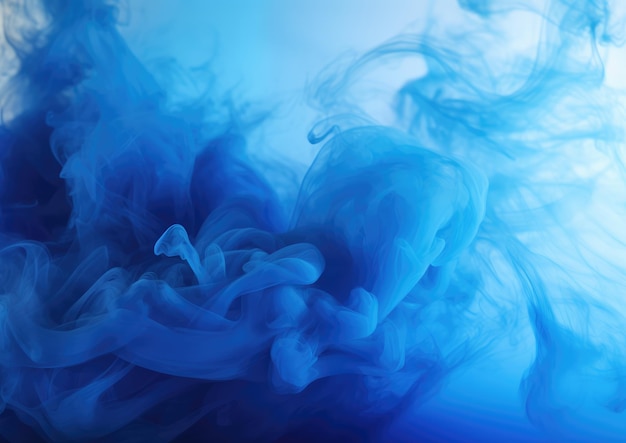 Zdjęcie niebieski dym tworzący tajemnicze tło