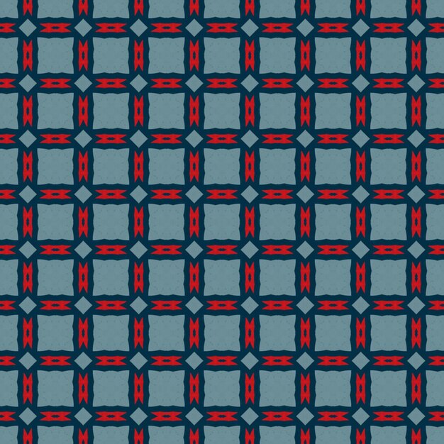 Zdjęcie niebieski i czerwony wzór z kwadratami i liniami.