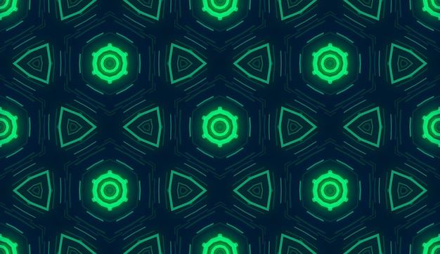 Niebieski i zielony neonowy geometryczny ruch bezszwowe tło wzór