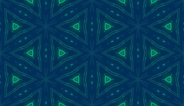 Niebieski i zielony neonowy geometryczny ruch bezszwowe tło wzór