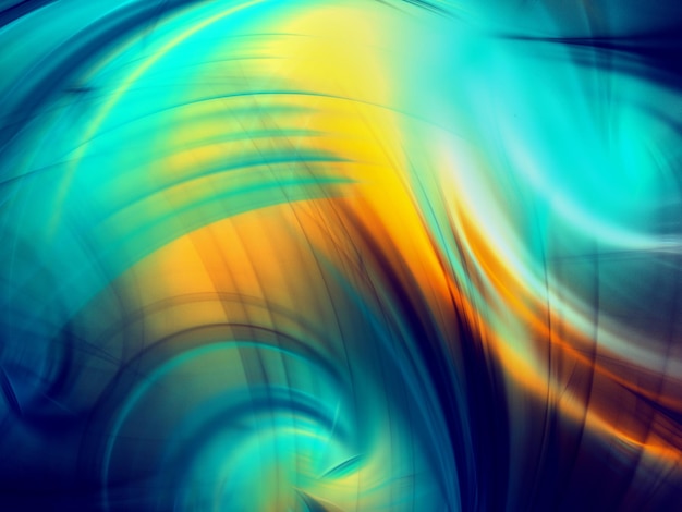 niebieski i żółty abstrakcyjny tło fraktalne ilustracja renderingu 3D