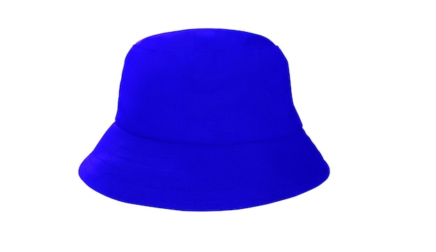 niebieski kapelusz izolowany na białym