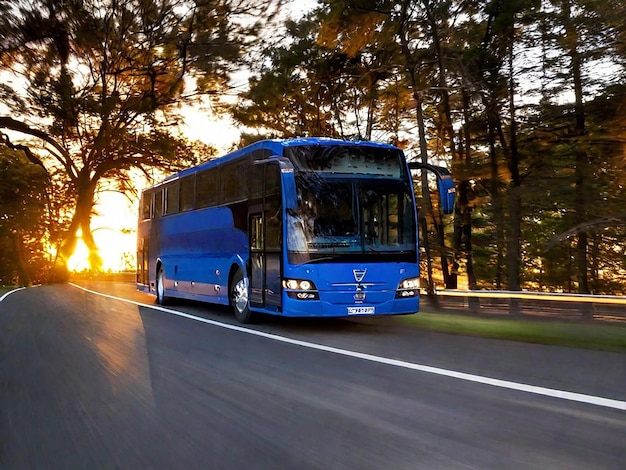 niebieski kolor obrazu Volvo Bus AI