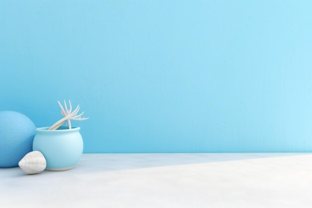 Niebieski koncept letni minimalistyczne tło