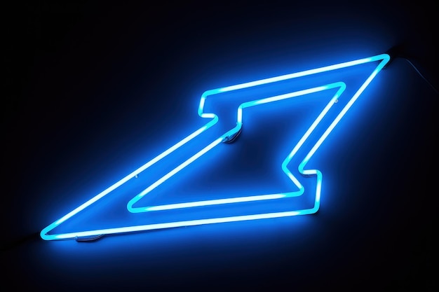 Zdjęcie niebieski neon z literą z na nim generatywne ai