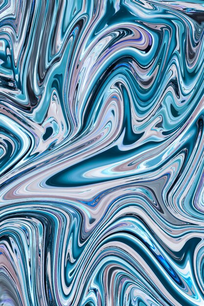 Niebieski płynny marmur tło DIY płynna tekstura sztuka eksperymentalna