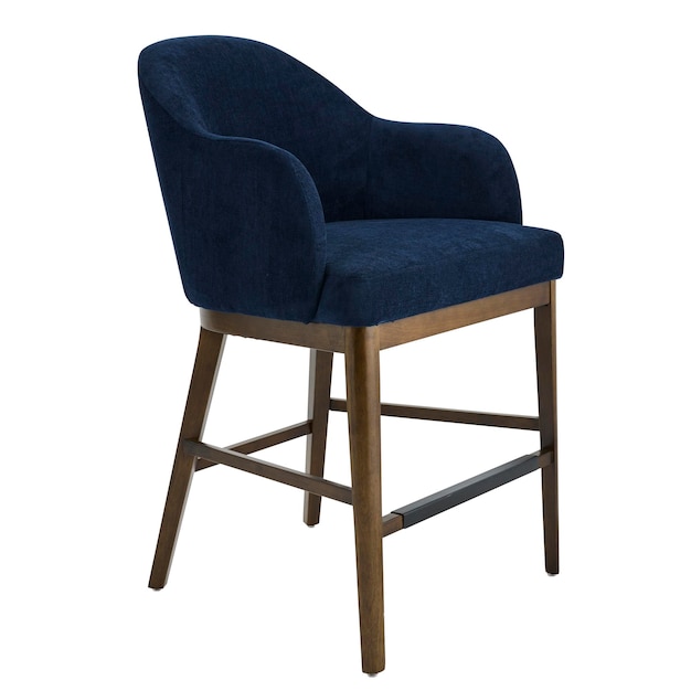 Niebieski stylowy krzesło Design cum Sofa na białym tle