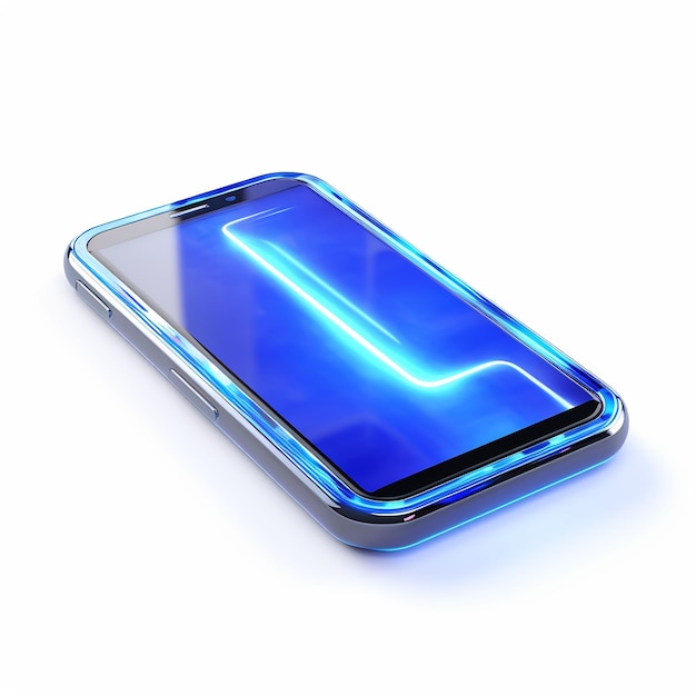 niebieski telefon komórkowy z niebieską skrzynką, na której jest napisane "light quote"