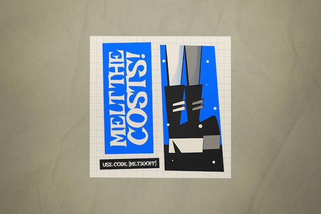 Niebieski Zimowa Sprzedaż Scrapbook Banner