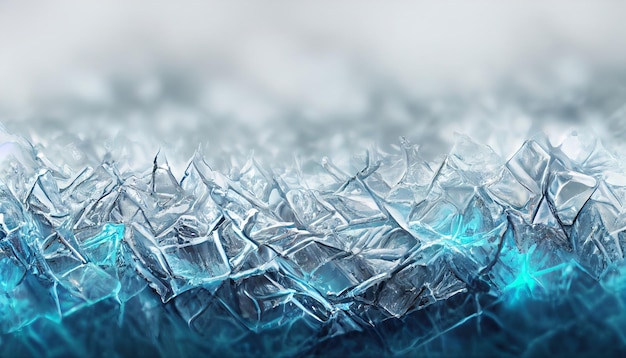 Zdjęcie niebieskie boże narodzenie teksturowane tło zimowa powierzchnia kostki lodu ilustracja art