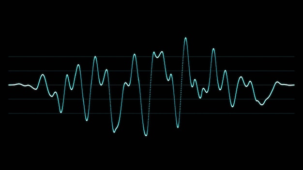 Niebieskie fale dźwiękowe fale audio