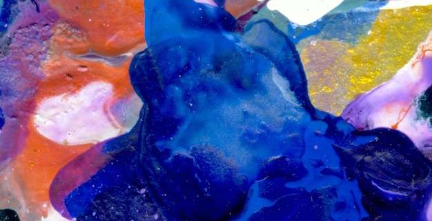 Niebieskie Kolorowe Abstrakcyjne Płynne Tło