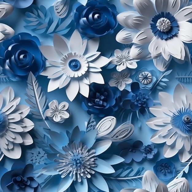 Niebieskie kwiaty tapety, które są wykonane przez firmę Blue Flowers Wallpapers