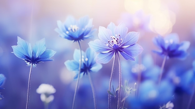 Niebieskie kwiaty w przyrodzie