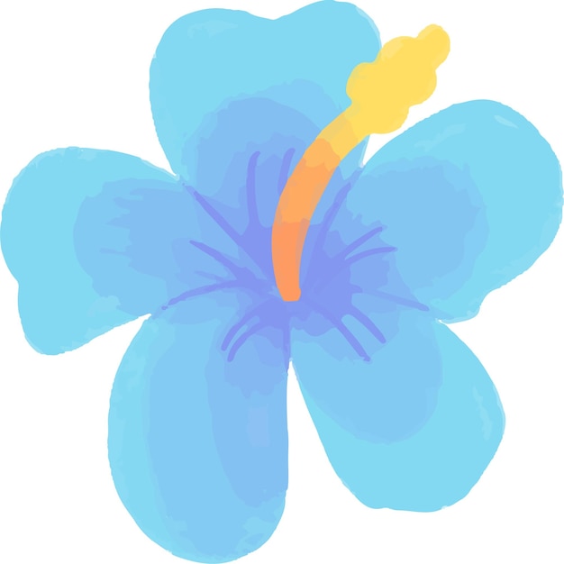 Niebieskie logo Hibiscus aqua