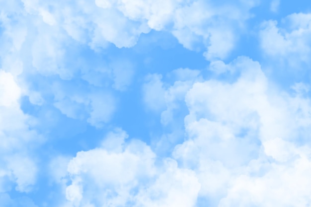 Zdjęcie niebieskie niebo i biały obłoczny tło