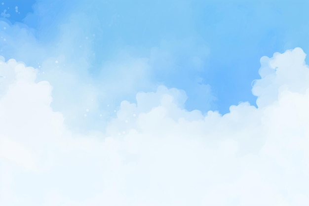 Niebieskie niebo z białymi chmurami Towarzystwo kreskówek wykonane za pomocą sztucznej inteligencji generatywnej