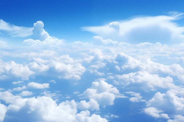 Zdjęcie niebieskie niebo z białymi chmurami