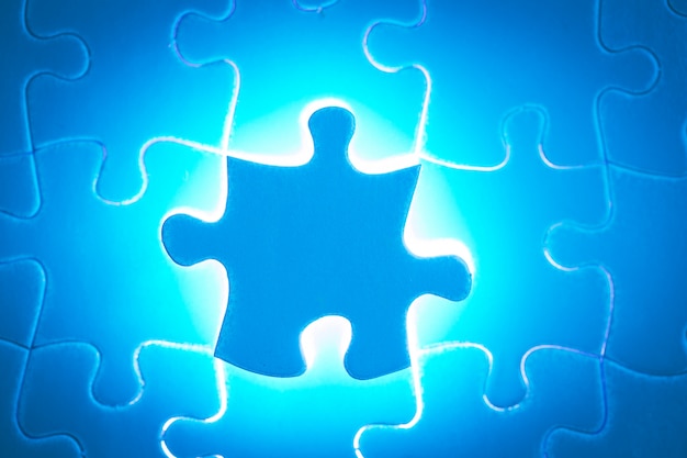 Niebieskie puzzle