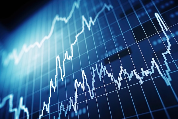 Niebieskie t?o Świeca trzymać wykres wykres inwestycji giełdowych obrotu na rynku forex