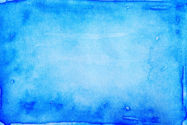 Zdjęcie niebieskie tło akwarela papier tekstura winietowanie ramki