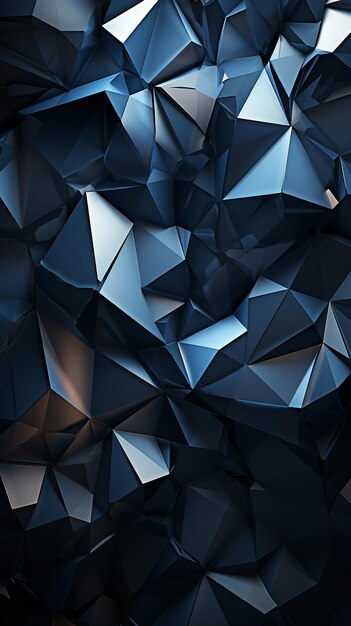 Niebieskie tło geometryczne wielokątne 3D