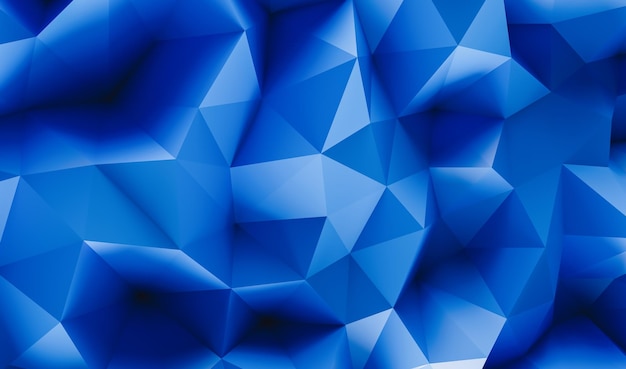Niebieskie wielokątne tło mozaiki Szablony kreatywnego projektowania biznesowego Renderowanie 3D Ilustracja