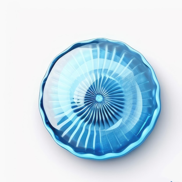 Niebiesko-biała miska z napisem „the blue design”