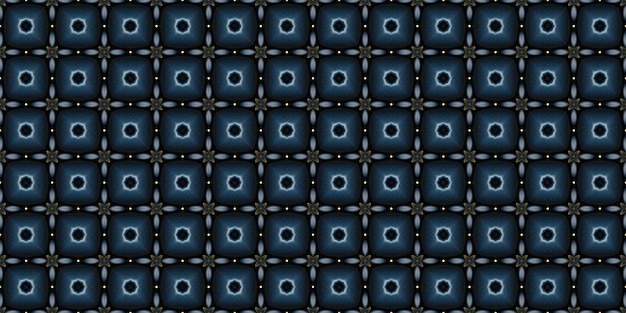 niebiesko-czarny abstrakcyjny wzór kręgów i kropek.