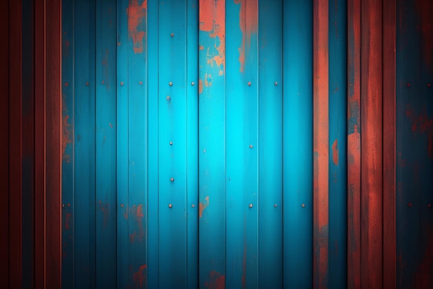 Niebiesko-czerwona ściana z napisem „niebieski”.