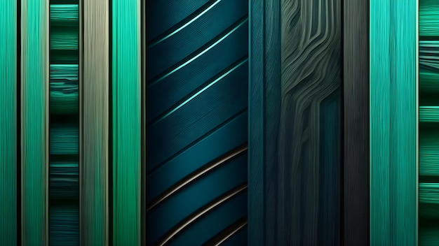 niebiesko-zielona prążkowana konstrukcja z niebieskim i zielonym prążkowym wzorem
