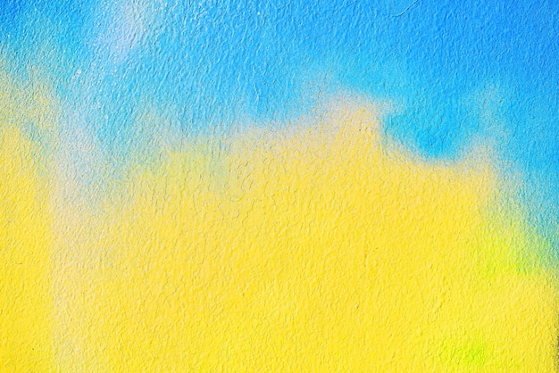 Niebiesko-żółte malowane abstrakcyjne tło ścienne